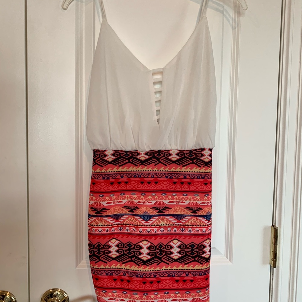 White & Red Dress